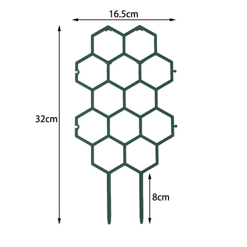 2pcsHoneycomb Design Plant Trellis, Rustproof Plastic Support for Potted Vines and Flowers, Indoor Outdoor Garden Climbing Frame